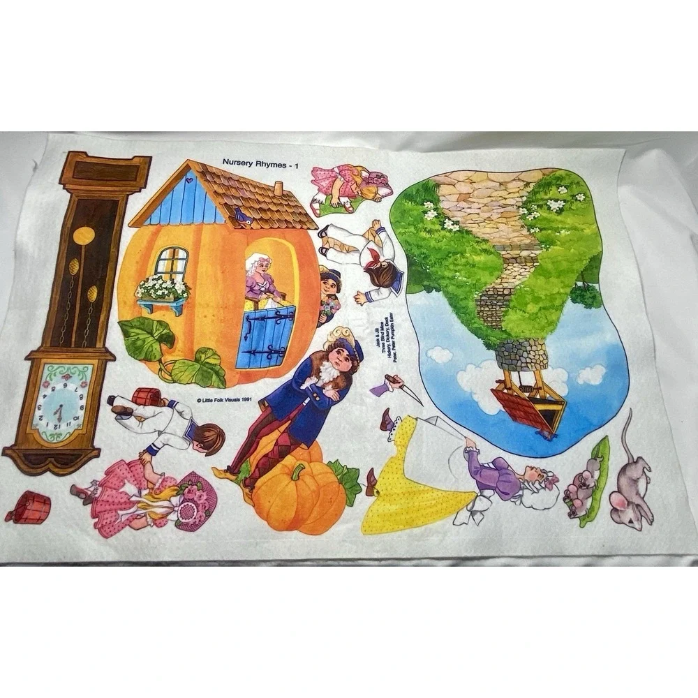Vintage 90s Little Folks Felt Storyboards‎ x2 – Nursery Rhymes – NEW OLD STOCK